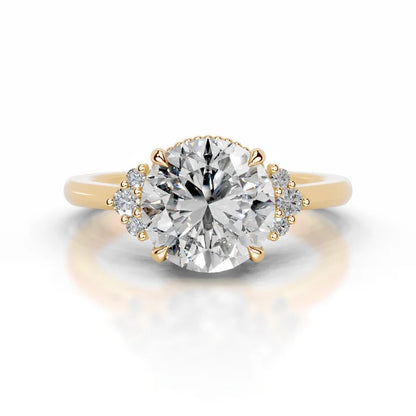 2 CT Brilliant Round Solitaire Diamond Accent Ring