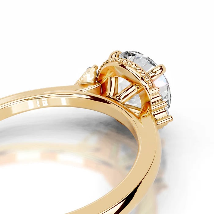 2 CT Brilliant Round Solitaire Diamond Accent Ring