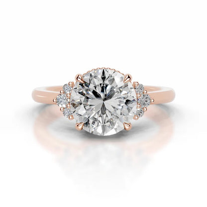 2 CT Brilliant Round Solitaire Diamond Accent Ring