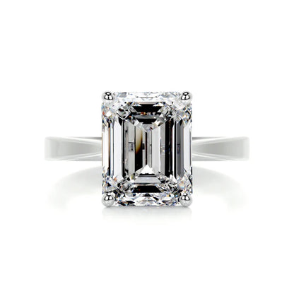 4 CT Emerald Cut Solitaire Diamond Ring