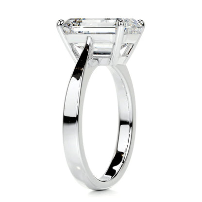 4 CT Emerald Cut Solitaire Diamond Ring
