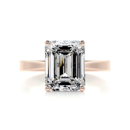4 CT Emerald Cut Solitaire Diamond Ring