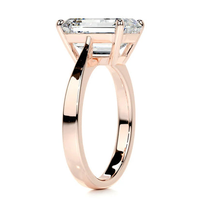 4 CT Emerald Cut Solitaire Diamond Ring