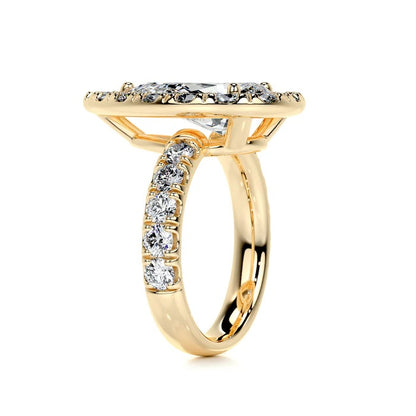 2 CT Pear Halo Diamond Ring For Women