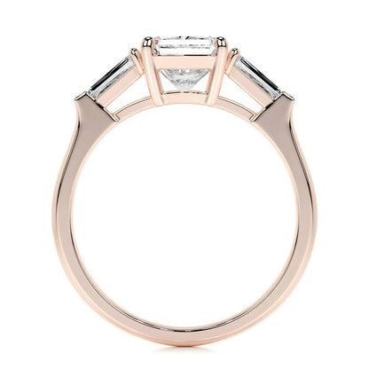 2 CT Solitaire Radiant Three Stone Diamond Ring