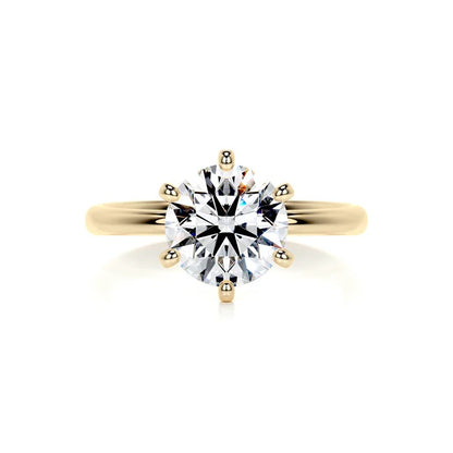 2 CT Brilliant Round Solitaire Diamond Rins For Women