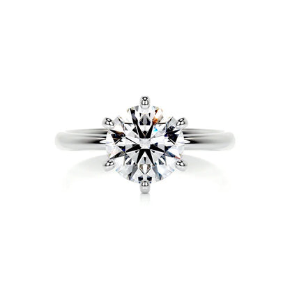 2 CT Brilliant Round Solitaire Diamond Rins For Women