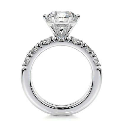 3 CT Brilliant Round Solitaire Diamond Ring with Matching Band