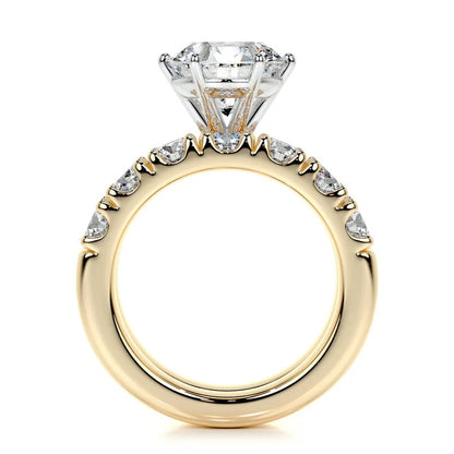 3 CT Brilliant Round Solitaire Diamond Ring with Matching Band