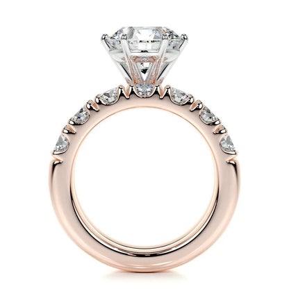 3 CT Brilliant Round Solitaire Diamond Ring with Matching Band