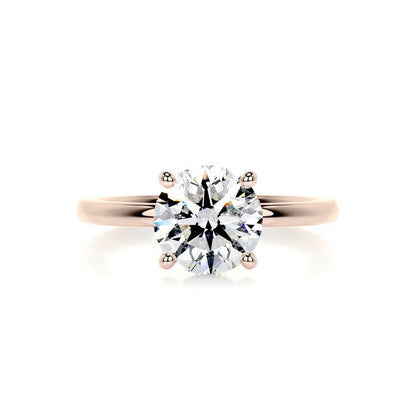 2 CT Brilliant Round Solitaire Diamond Halo Ring