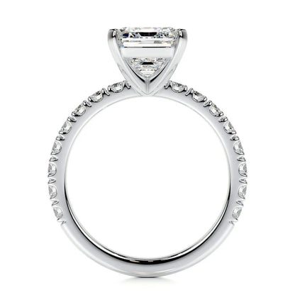 3 CT Solitaire Emerald Accent Ring