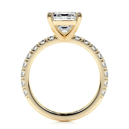 3 CT Solitaire Emerald Accent Ring