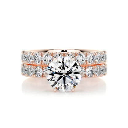 4 CT Brilliant Round Diamond Ring with Matching Band