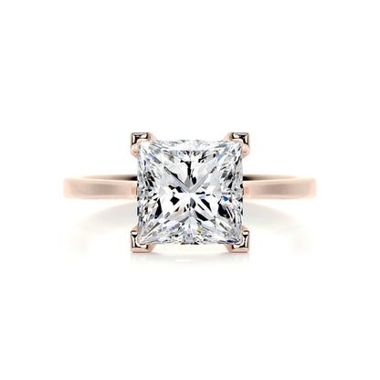 3 CT Princess Solitaire Diamond Ring