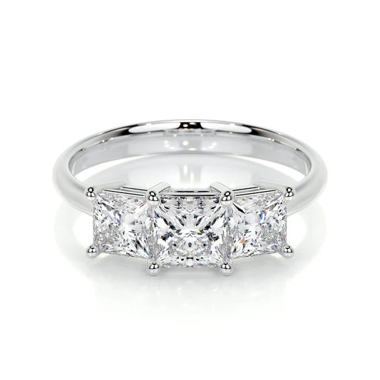 1.5 CT Princess Three Stone Diamond Ring