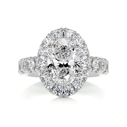 1.5 CT Oval Shaped Halo Diamond Ring
