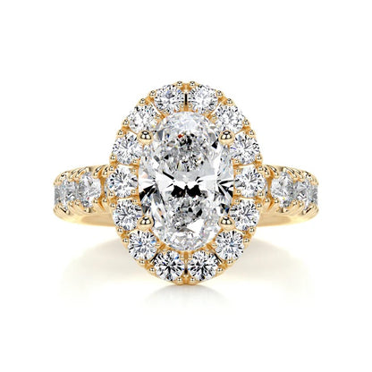 1.5 CT Oval Shaped Halo Diamond Ring