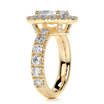 1.5 CT Oval Shaped Halo Diamond Ring
