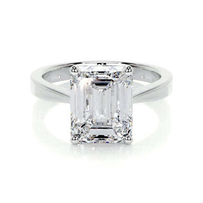 4 CT Solitaire  Emerald Ring