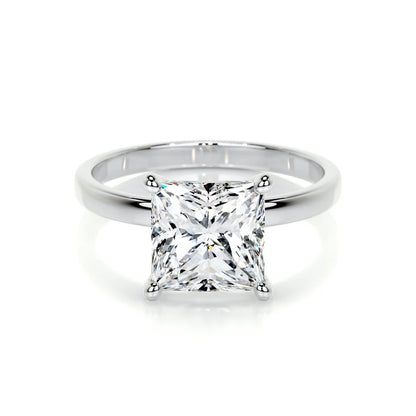 4 CT Solitaire Princess Ring