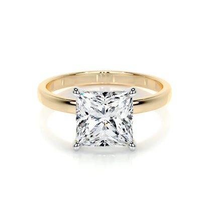 4 CT Solitaire Princess Ring