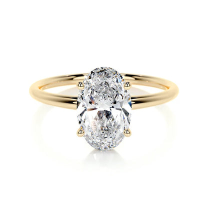 2 CT Solitaire Oval Diamond Ring
