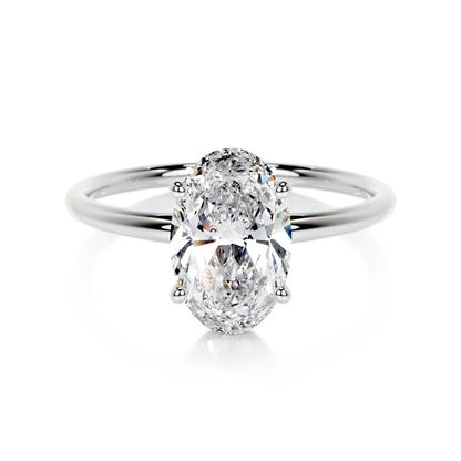 2 CT Solitaire Oval Diamond Ring