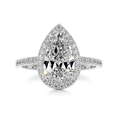 2 CT Pear Halo Ring