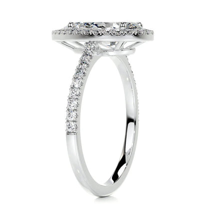 2 CT Pear Halo Ring