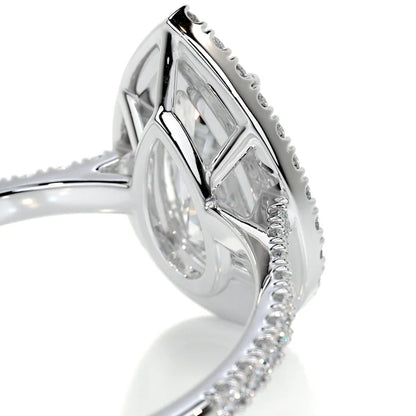 2 CT Pear Halo Ring