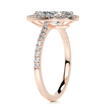 2 CT Pear Halo Ring