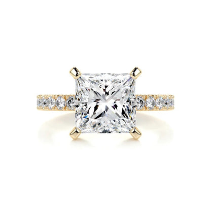 3 CT Solitaire Princess Diamond Accent  Ring