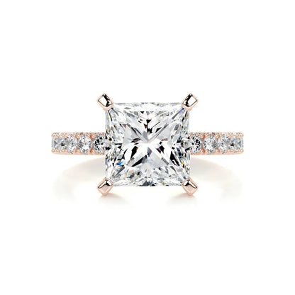 3 CT Solitaire Princess Diamond Accent  Ring