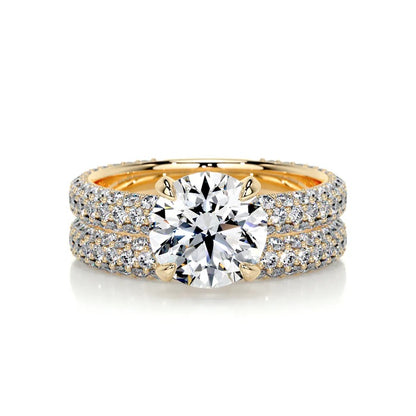 2 CT Brilliant Round Solitaire Ring with Matching Band