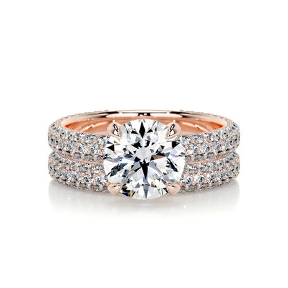 2 CT Brilliant Round Solitaire Ring with Matching Band