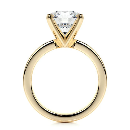 3 CT Brilliant Round Solitaire Accent Ring