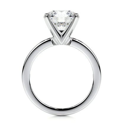 3 CT Brilliant Round Solitaire Accent Ring