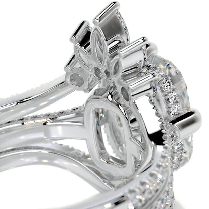 4 CT Cushion Diamond Ring with Matching Bands