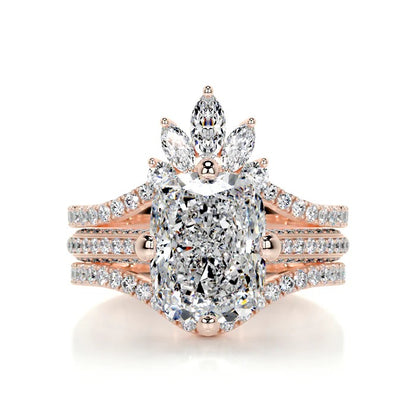 4 CT Cushion Diamond Ring with Matching Bands