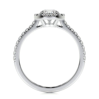 1 CT Pear Halo Ring