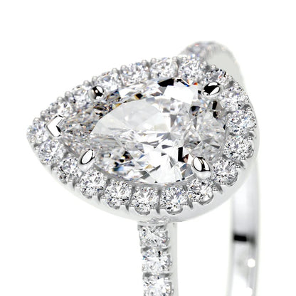 1 CT Pear Halo Ring