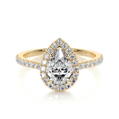 1 CT Pear Halo Ring