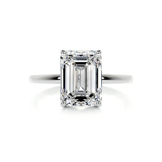 3 CT Solitaire Emerald Cut Diamond Ring