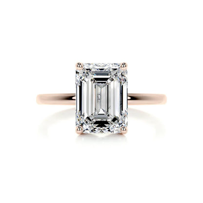 3 CT Solitaire Emerald Cut Diamond Ring