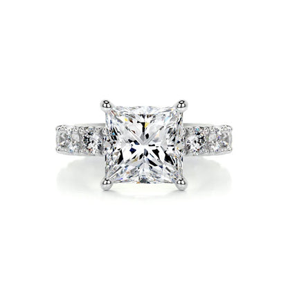 2 CT Solitaire Princess Accent Ring