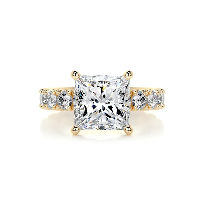 2 CT Solitaire Princess Accent Ring