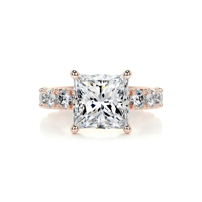 2 CT Solitaire Princess Accent Ring