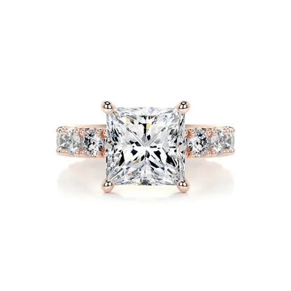 2 CT Solitaire Princess Accent Ring