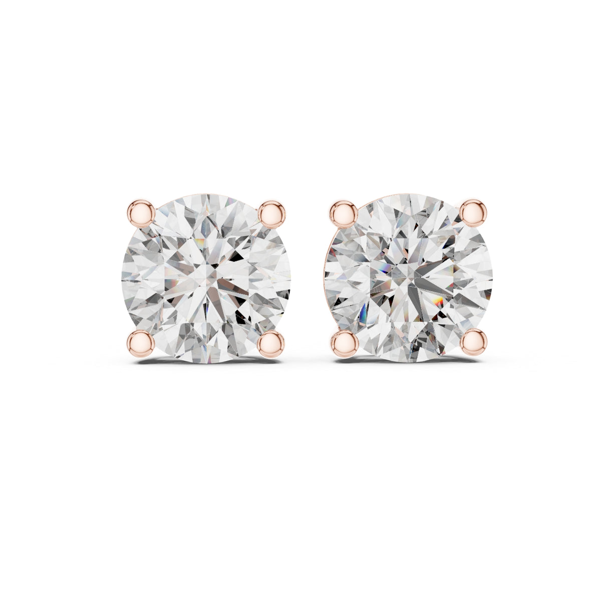 Celestia Crown Diamond Solitaire Stud Earring